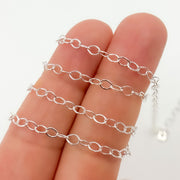 Sterling Silver Flat Cable Link Chain